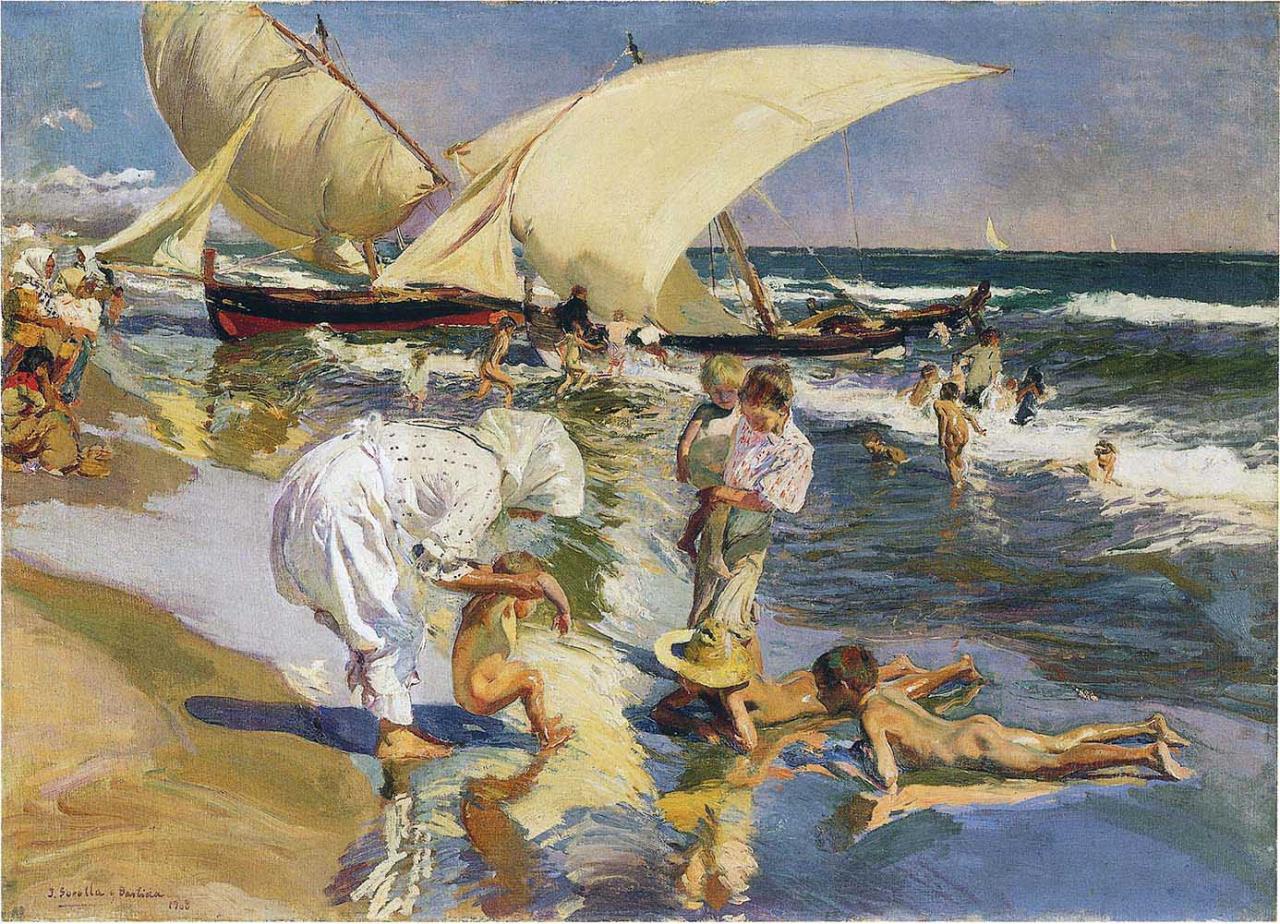 cuadros de sorolla en la playa