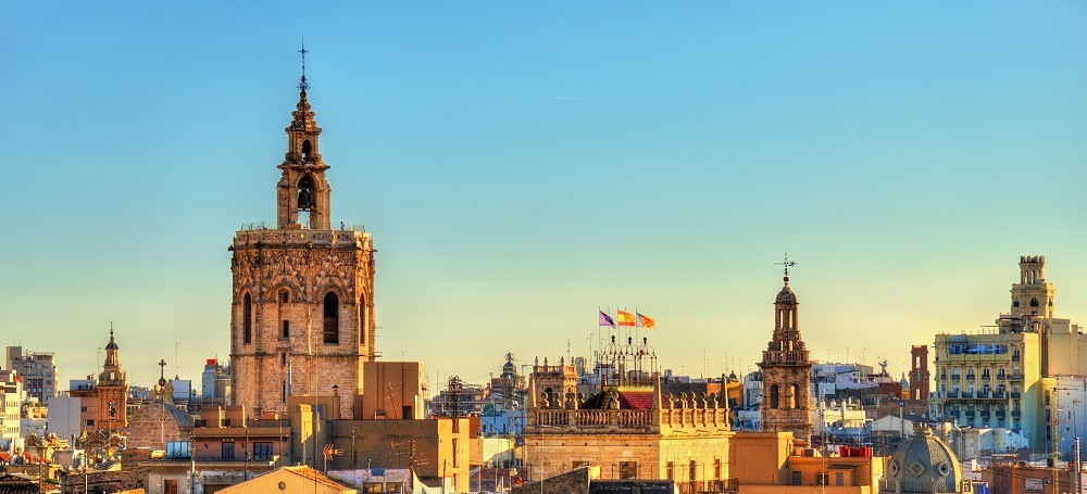 View over the old town in valencia 1